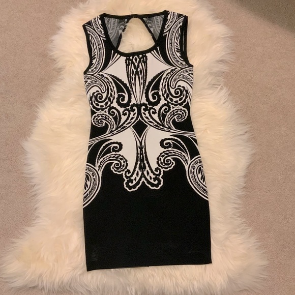 GUESS Patterned Bandage Dress - Small (like new) - Picture 2 of 11